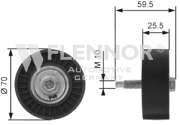 FU99379 Vratná/vodicí kladka, klínový žebrový řemen FLENNOR