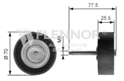 FU99381 FLENNOR vratná/vodiaca kladka rebrovaného klinového remeňa FU99381 FLENNOR