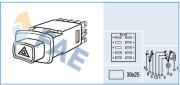 61560 Vypínač výstražných blikačů FAE