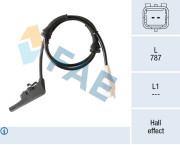 78318 Snímač, počet otáček kol FAE