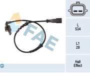 78360 Snímač, počet otáček kol FAE