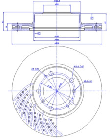 142.1053 Brzdový kotouč CAR