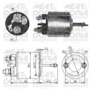 46009 Elektromagnetický spínač, startér MEAT & DORIA