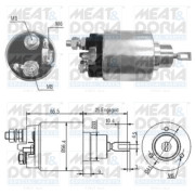 46037 Elektromagnetický spínač, startér MEAT & DORIA