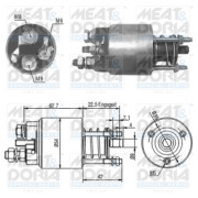 46049 Elektromagnetický spínač, startér MEAT & DORIA