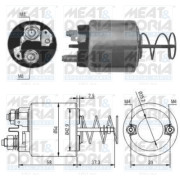 46053 MEAT & DORIA elektromagnetický spínač pre żtartér 46053 MEAT & DORIA