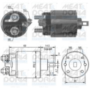 46056 MEAT & DORIA elektromagnetický spínač pre żtartér 46056 MEAT & DORIA