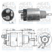 46109 MEAT & DORIA elektromagnetický spínač pre żtartér 46109 MEAT & DORIA