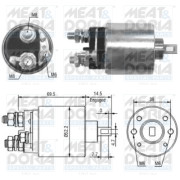 46122 Elektromagnetický spínač, startér MEAT & DORIA