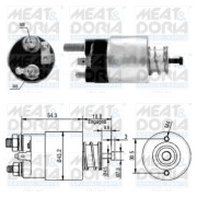 46135 Elektromagnetický spínač, startér MEAT & DORIA