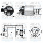 46136 Elektromagnetický spínač, startér MEAT & DORIA