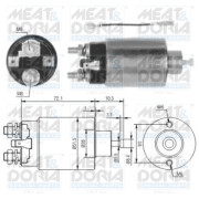 46142 Elektromagnetický spínač, startér MEAT & DORIA