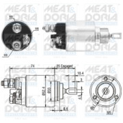 46144 Elektromagnetický spínač, startér MEAT & DORIA