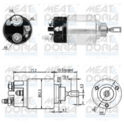 46154 Elektromagnetický spínač, startér MEAT & DORIA