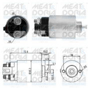 46156 MEAT & DORIA elektromagnetický spínač pre żtartér 46156 MEAT & DORIA