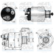 46176 MEAT & DORIA elektromagnetický spínač pre żtartér 46176 MEAT & DORIA