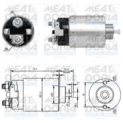 46178 Elektromagnetický spínač, startér MEAT & DORIA