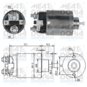 46179 MEAT & DORIA elektromagnetický spínač pre żtartér 46179 MEAT & DORIA