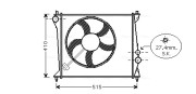 AIA2213 Chladič, chlazení motoru AVA QUALITY COOLING