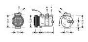 AIAK150 Kompresor, klimatizace AVA QUALITY COOLING