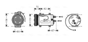 AIAK177 Kompresor, klimatizace AVA QUALITY COOLING