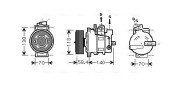 AIAK274 Kompresor, klimatizace AVA QUALITY COOLING