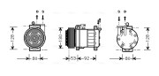 ALAK009 Kompresor, klimatizace AVA QUALITY COOLING