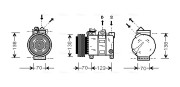 ALAK016 Kompresor, klimatizace AVA QUALITY COOLING