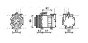 ALAK122 Kompresor, klimatizace AVA QUALITY COOLING