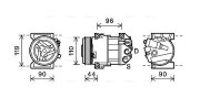 ALAK125 Kompresor, klimatizace AVA QUALITY COOLING