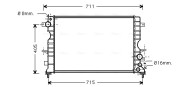 AU2165 Chladič, chlazení motoru AVA QUALITY COOLING