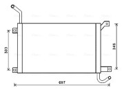 AUA2223 Chladič, chlazení motoru AVA QUALITY COOLING
