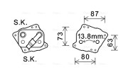 BW3412 Olejový chladič, motorový olej AVA QUALITY COOLING