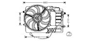 BW7516 Větrák, chlazení motoru AVA QUALITY COOLING