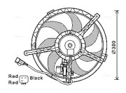 BW7534 Větrák, chlazení motoru AVA QUALITY COOLING