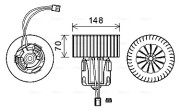 BW8539 Elektromotor, vnitřní ventilátor AVA QUALITY COOLING