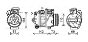 BWAK452 Kompresor, klimatizace AVA QUALITY COOLING