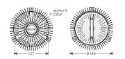 BWC324 Spojka, větrák chladiče AVA QUALITY COOLING
