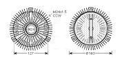 BWC325 Spojka, větrák chladiče AVA QUALITY COOLING