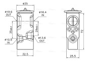 CN1340 Expanzní ventil, klimatizace AVA QUALITY COOLING