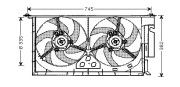 PE7537 Větrák, chlazení motoru AVA QUALITY COOLING