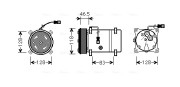 CNAK158 Kompresor, klimatizace AVA QUALITY COOLING