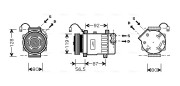 CNAK207 Kompresor, klimatizace AVA QUALITY COOLING