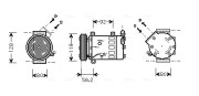 CNAK237 Kompresor, klimatizace AVA QUALITY COOLING