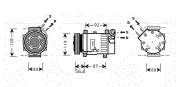 CNAK238 Kompresor, klimatizace AVA QUALITY COOLING