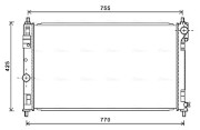 CRA2121 Chladič, chlazení motoru AVA QUALITY COOLING