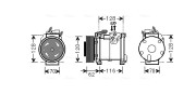 CRAK109 Kompresor, klimatizace AVA QUALITY COOLING