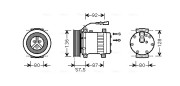 DFAK033 Kompresor, klimatizace AVA QUALITY COOLING