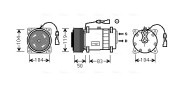 DFK057 Kompresor, klimatizace AVA QUALITY COOLING
