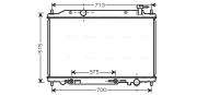 DN2295 Chladič, chlazení motoru AVA QUALITY COOLING